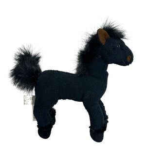 Russ Black Horse Plush Realistic Soft Toy 2019 Tag 8 Inches